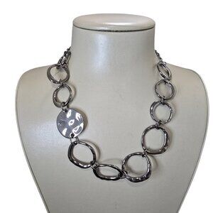 Stephan & Co Women's Hammered Gunmetal Plated Short Fashion Necklace NWT